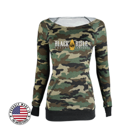 Ladies Scoop Neck Pullover, Camo