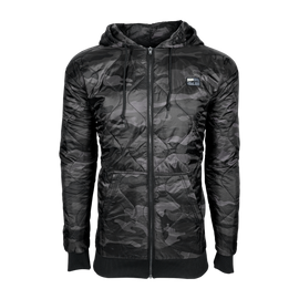 Black Multicam Zip-Up Poncho Liner Hoodie