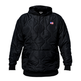 Solid Black Poncho Liner Hoodie