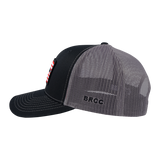 AR Flag Patch Trucker Hat - Black w/Grey Mesh