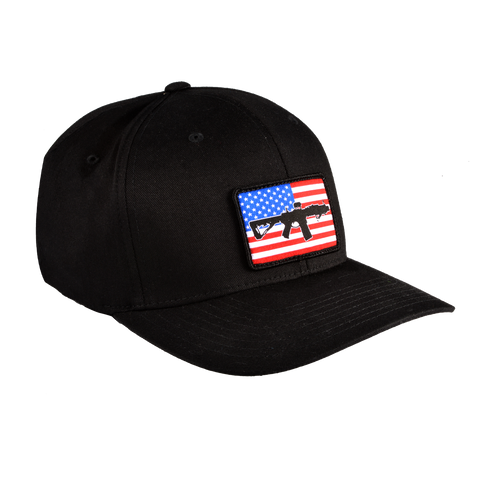 AR Flag Logo FlexFit Cap - Solid Black