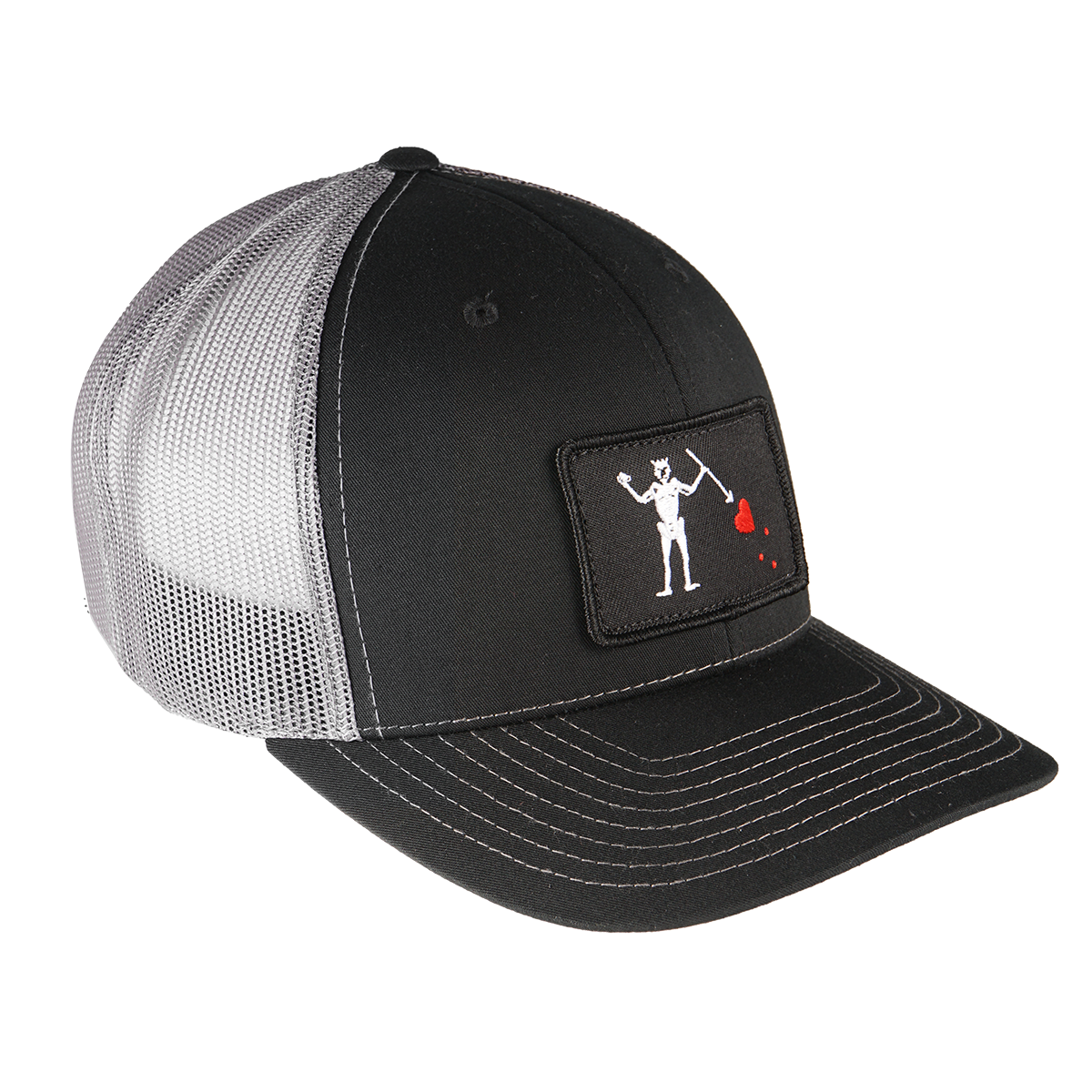 Blackbeard's Trucker Hat - BLK/Charcoal
