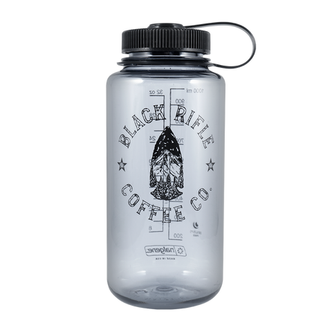 BRCC Nalgene, Arrowhead Logo, Gray with Black print, 32oz