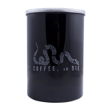 "Coffee, or Die" Airtight Container - White Logo