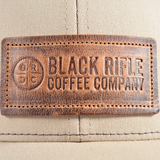 Leather Patch Trucker Hat - Tan w/Brown Mesh