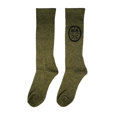 Line of Sight Crew Sock - Military Green
