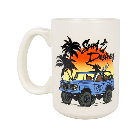 Surf and Destroy Mug