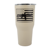 SBR Flag Tumbler, BF, TAN, 30oz