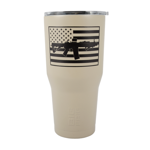 SBR Flag Tumbler, BF, TAN, 30oz