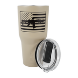 SBR Flag Tumbler, BF, TAN, 30oz
