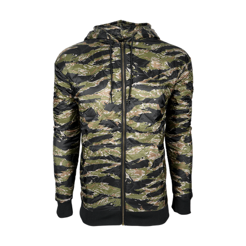 Tiger Camo Zip-Up Poncho Liner Hoodie