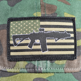 Unstructured Multicam Cap Subdued SBR Flag