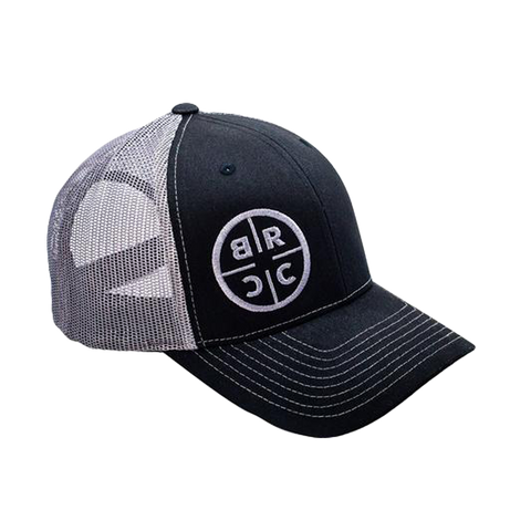 BRCC Circle Logo Trucker Hat - Black w/Grey Mesh