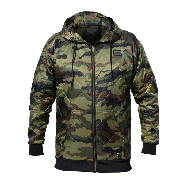Zip-Up Camo Poncho Liner Hoodie
